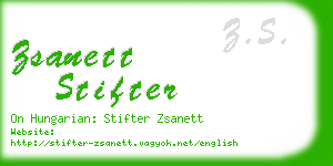 zsanett stifter business card